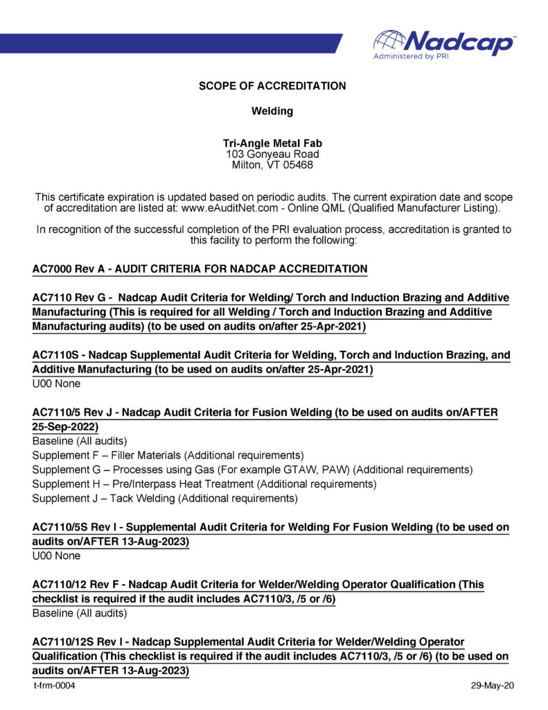 scope of accreditation nadcap aerospace welding audit 225488 791x1024